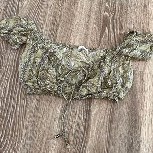 Pastel designs crop top size L